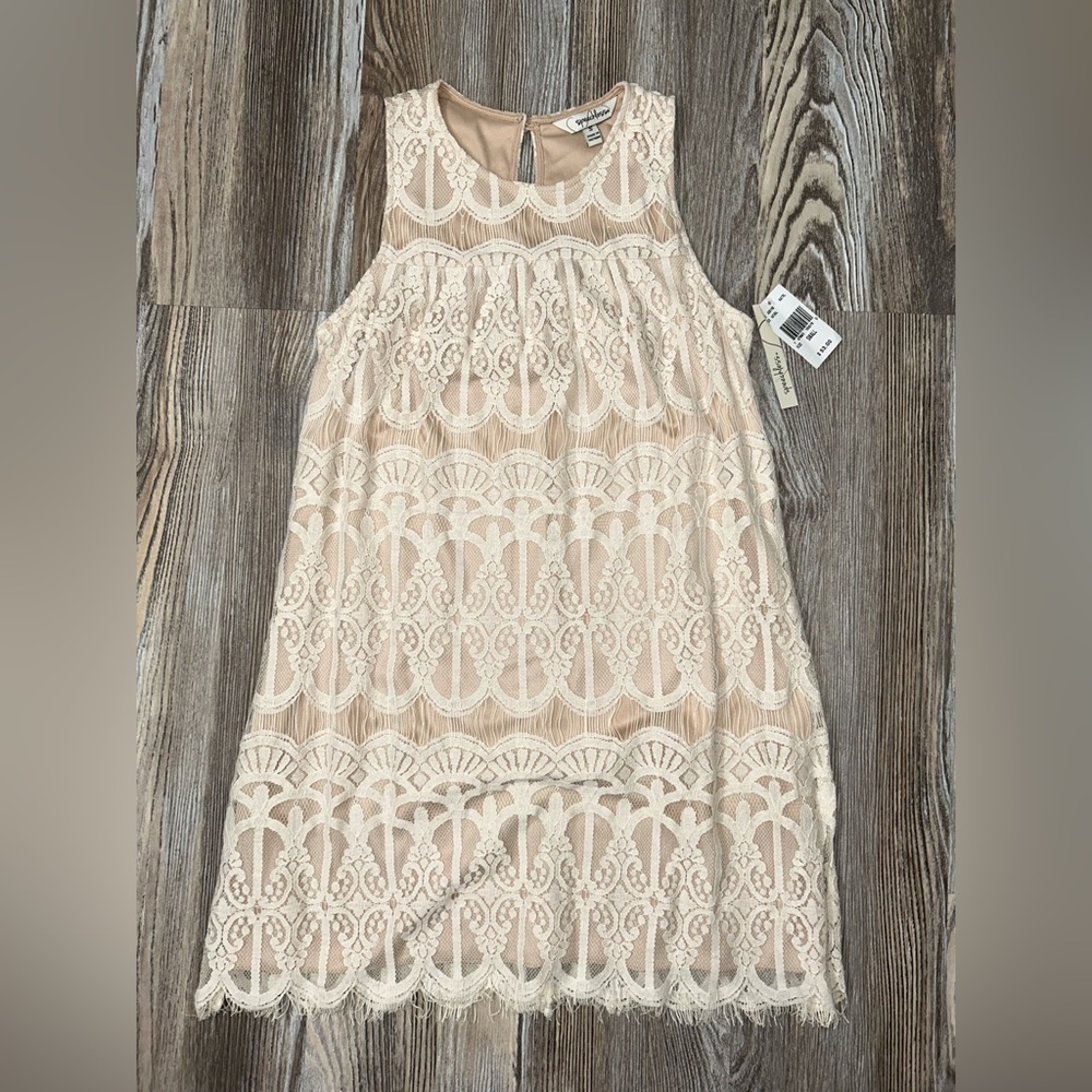 Speechless cream lace dress size small